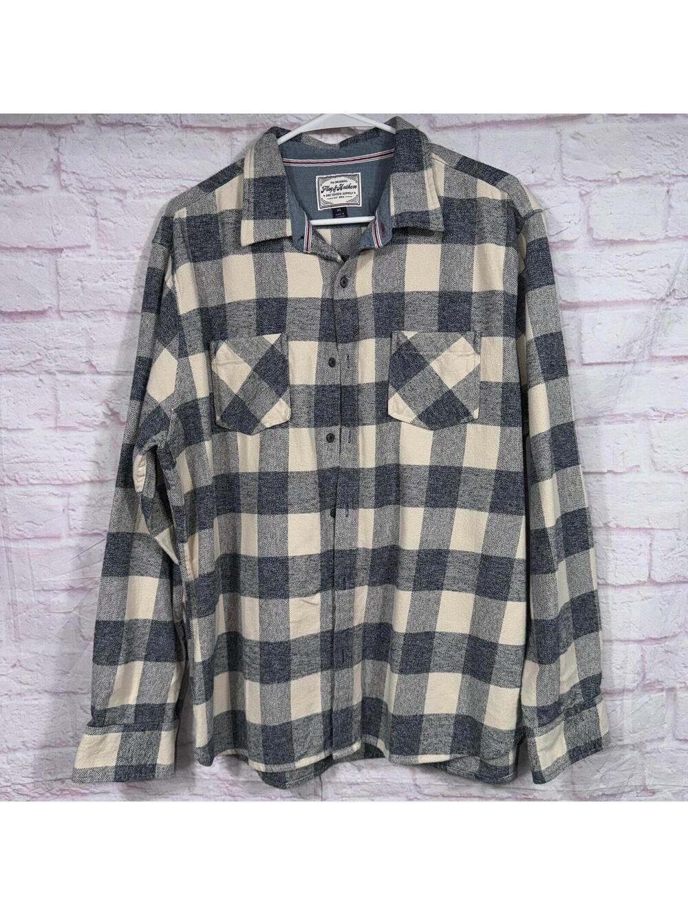 Flag & Anthem Men's Plaid Flannel Shirt Size XL